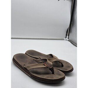 Rainbow Sandals Mens Size L Brown Flip Flop Thong Comfort Beach Casual Shoes